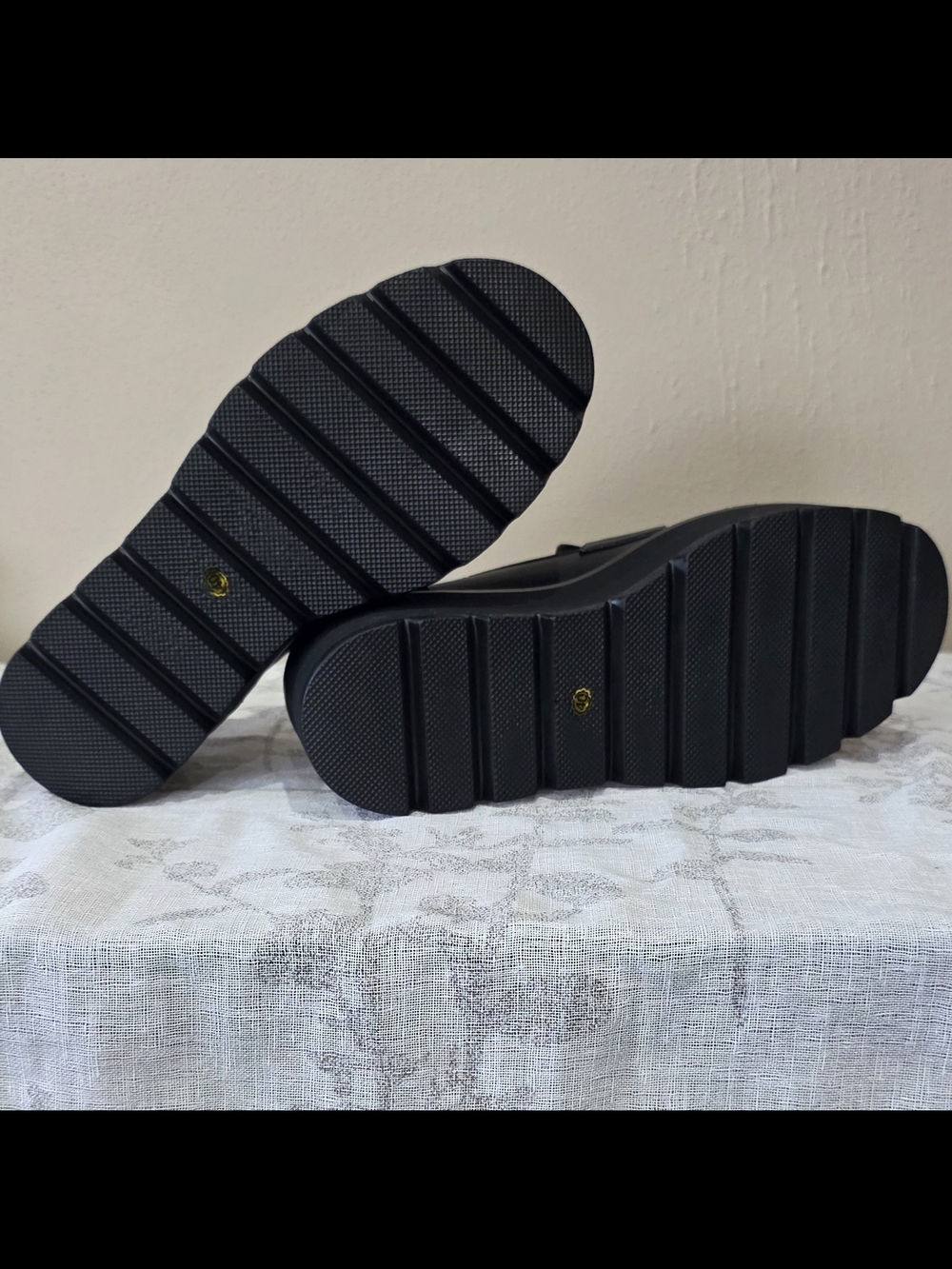Platform Penny Loafers in Black - Picture 7 of 8